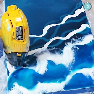 69K views · 2.4K reactions | Fun Acrylic and Resin Ocean Wave Painting | MollysArtistry | Facebook