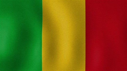 Mali, Beautiful Wallpaper, Flag. Free Stock Video