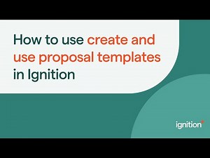 How to Create & Use Proposal Templates in Ignition