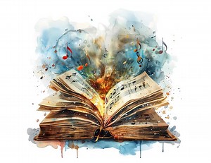 Vintage Music Book PNG Clipart, 12x Watercolor Sheet Music Clip Art Set, Printable Clipart, Digital Download, Paper Crafts, Transparent PNG - Etsy