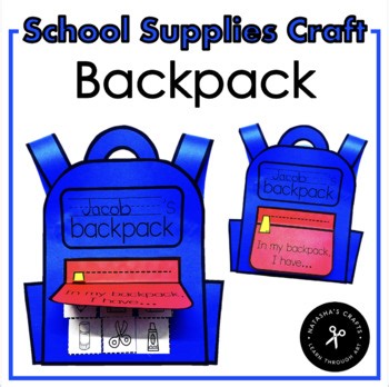 Backpack Checklist School Supplies Sorting Back to School Backpack Activities