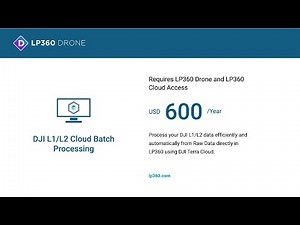 LP360 Drone DJI L1L2 Cloud Batch Processing Add On