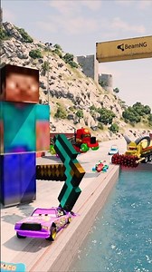 Minecraft Steve vs Deluxe vs Chigo vs Fransisco vs Dinoco car #beamngdrive #mcqueen