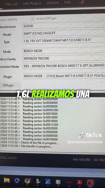 Reprogramación de Suzuki Swift Sport 1.6 NA 2016