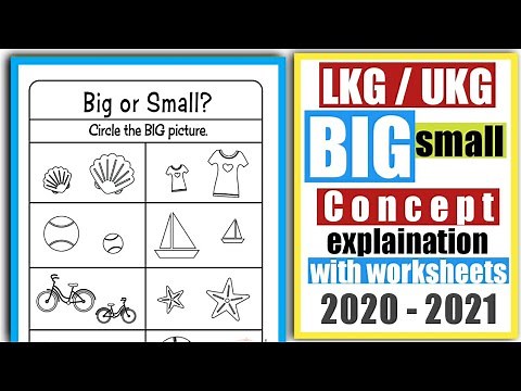 Big and Small Concept for LKG / UKG | Worksheets for Preschool | Preschool Learning |