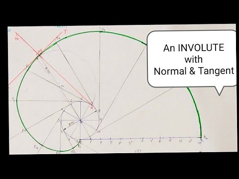 How to Draw Involute with Normal &Tangent //Engineering Drawing