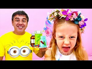 Nastya ve baba Karantina rutini