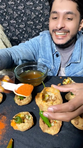 Red Chilli Pani Pori Challenge Short #foodchallenge #panipurichallengeand #imranali