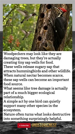 Woodpeckers Aren’t Destroying Trees—They’re Feeding an Entire Ecosystem 🐦🌳