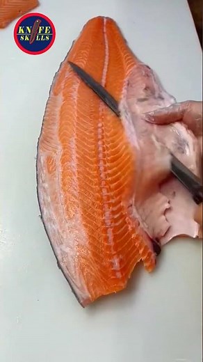 Knife Skills - Professional video fish cutting skills sashimi and sushi food #video #skills #fish