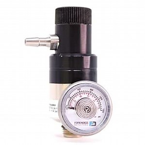 Adjustable Calibration Gas Regulator | Preset Flow 0.0-8.0 LPM | Compatible with GASCO, RAE, RKI, BW, Industrial Scientific, Forensics Detectors, CTI, MESA, AIRGAS | Nickel Plated Brass | C10