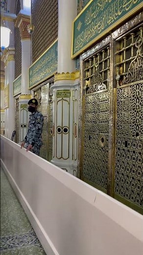 tomb of the Prophet Muhammad ﷺ inside Al-Masjid An-Nabawi #madina