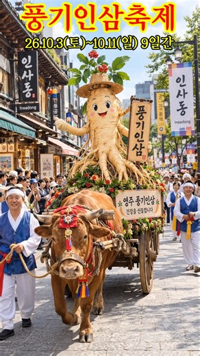 氣運 (기운)없으세요? 없으면 풍기로 와!/풍기인삼축제 (26.10.3 ~ 10.11.9일간)