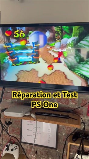 Réparation de la console PS One et Test du jeux Crash Bandicoot #reparationelectronique