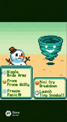 Tiny Snowball vs Giant Tornado (Wait for It) #shorts #pixelart