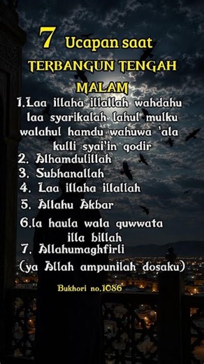 7 Ucapan Saat Terbangun Tengah Malam | Dzikir Sunnah yang Penuh Keutamaan