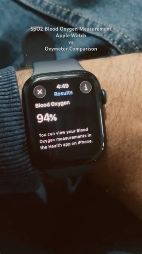 SpO2 Apple Watch vs Oxymeter Comparison- blood oxygen measurement