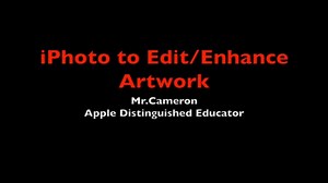iPhoto to Edit Enhance Artwork