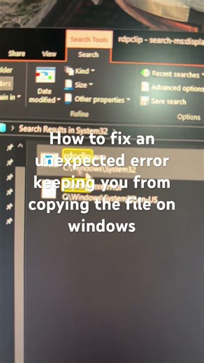 How to fix an unexpected error keeping you from copying the file on windows