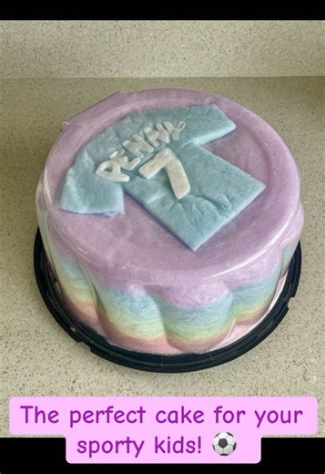 Candyfloss Birthday Cake for Little Football Stars
