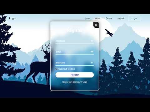 How to Create Login and Register HTML CSS JavaScript