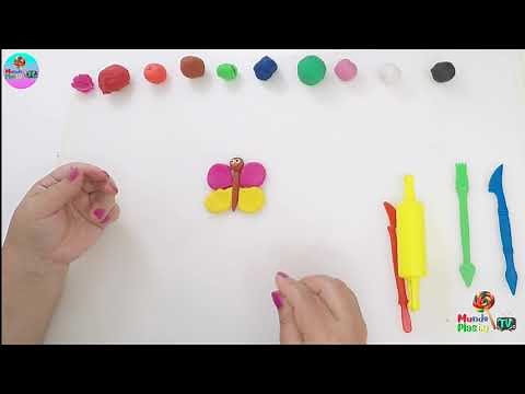 Mariposa de colores muy fácil hecha con plastilina paso a paso!! 😍🦋🍭