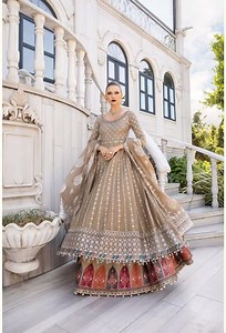 Maria B Satin collection... Unstitched Embroidered Cotton Satin Suit...