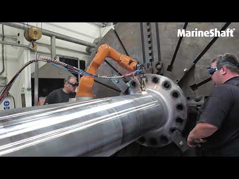 MarineShaft laser cladding of bearing journal on propeller shaft