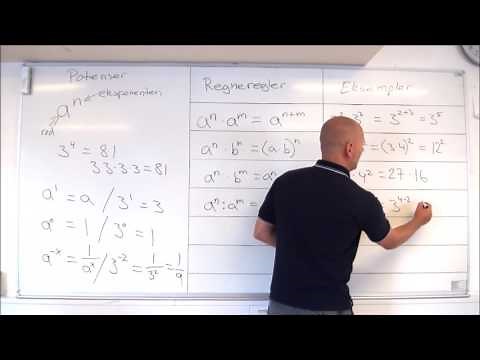 Potenser - regneregler - Matematik FED