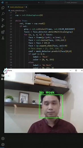 สร้าง AI ตรวจจับ Mask ด้วยภาษา Python ง่ายๆ #python #AI #รับสอนเขียนโปรแกรม #ให้คำปรึกษาฟรี