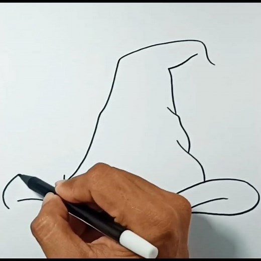 Easy Drawing Wizard Hat #shorts