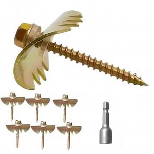 100 Set Wire Fence Fasteners for Wood, 2 Inch Fencing Staples Fence Screws Fasteners for Fixed Wire, Rust-Proof, Reusable, Heat Treated, Durable and Stronger