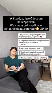 Czy wiesz, że Hanibal Lekter wykorzystywał mnemotechnikę Pałac Pamięci do zapamiętywania różnych szczegółów? Mnemotechniki, mocarne narzędzia pamięciowe, przydadzą się także w uczniom, więc warto o nich wspominać na lekcji, czy wręcz ćwiczyć z ich pomocą. 🆓 Jeśli chcesz otrzymać mój darmowy ebook o mnemotechnikach, skomentuj MNEMO, a wyślę Ci go w wiadomości prywatnej. 1. Przerabianie podręcznika od deski do deski jest nierealne, a też nie każde ćwiczenie jest wartościowe w danych warunkach. Re