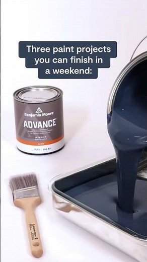 Three Paint Projects You Can Finish In a Weekend Using #BenjaminMoore Advance® Interior Paint