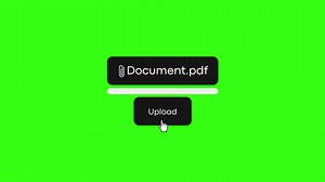 Download File Upload Animation on Green Background for free