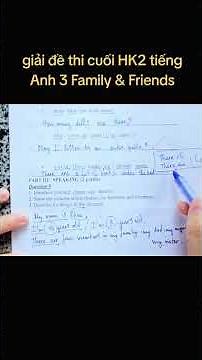 giải đề thi cuối học kì 2 tiếng Anh lớp 3 Family and Friends phần Speaking #giaidethi #lop3