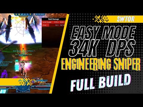 SWTOR 2025: Engineering SNIPER Easy 33-36K DPS! Full Guide & Rotation!
