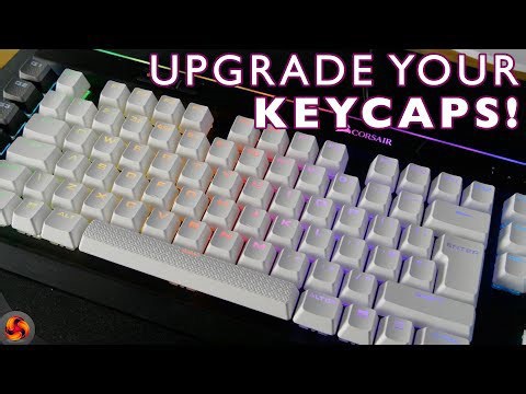 Corsair PBT double-shot keycaps white - upgrade your board!
