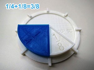 #3DxMathematics – Fraction learning kit (Bruchrechen Lernmaterial) by tuempl #3DThursday #3DPrinting