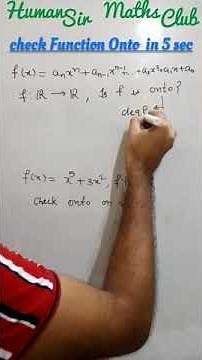 Short Trick to Check Onto function TRICK/SHORTCUT | IIT-JEE/BITSAT/NDA|#shorts by Human Sir