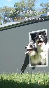 Is the weather where you are cooling down or heating up? Made from commercial-grade, UV-resistant 2" thick coldroom panels, CozyCube dog houses insulate against extreme temperatures, keeping your dog cooler in summer and warmer in winter. 🐾 | Farm & Yard Products