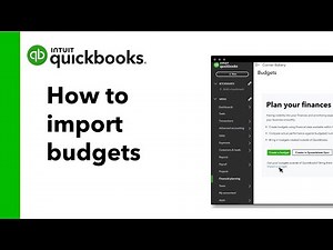 How to import budgets in QuickBooks Online
