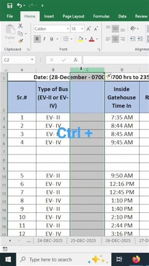 Add Row & Column in MS Excel.