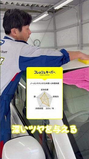 フレッシュキーパーの施工動画です #キーパー #コーティング #フレッシュキーパー #keeper #車好きと繋がりたい #ガソリンスタンド #キーパープロショップ #カーコーティング