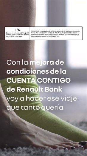 Perdiste un calcetín, pero ganaste algo un 2,02% de rentabilidad. Aprovecha las nuevas condiciones de la CUENTA CONTIGO. | Renault Bank España