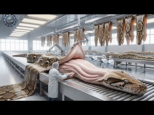 Inside the World's Largest Python Snake Farm & Factory - How Luxury Leather Is Made | Full Process