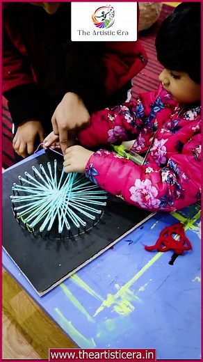 String Art Activity for Kids | Creative Art & Craft Learning #stringartcrafts #strings #artscraft