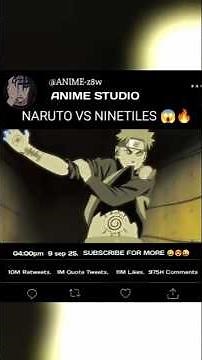 Naruto vs Nine Tails 🔥 | Epic Battle Scene#shorts #ytshorts #animestudio
