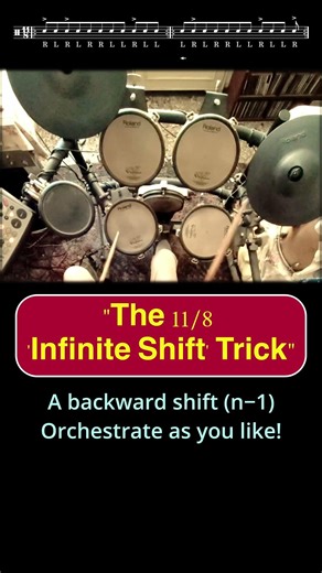 "11/8 but it never repeats 🥁"#shorts #drums