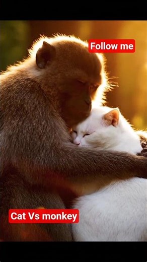 Monkey & Cat Best Friends 🐒🐱 | Cute Friendship Walk” #viralshorts #viralvideos